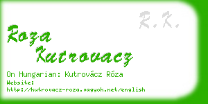 roza kutrovacz business card